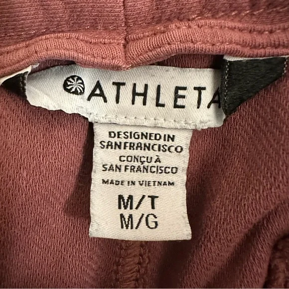 Athleta Farallon Tawny Rose Pink Jogger Pants Size: Medium Tall - Picture 7 of 11